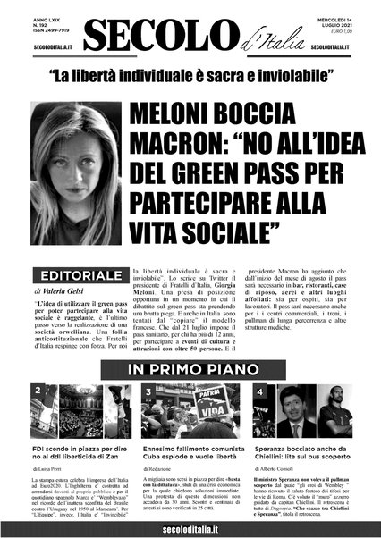 Il Secolo d'Italia : quotidiano per gli italiani